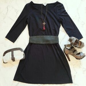 Garnet Hill Essential Scoop Neck A Line Dress NWOT